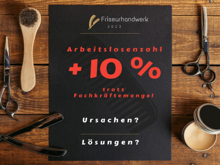 Über 10% mehr Arbeitslose im Friseurhandwerk