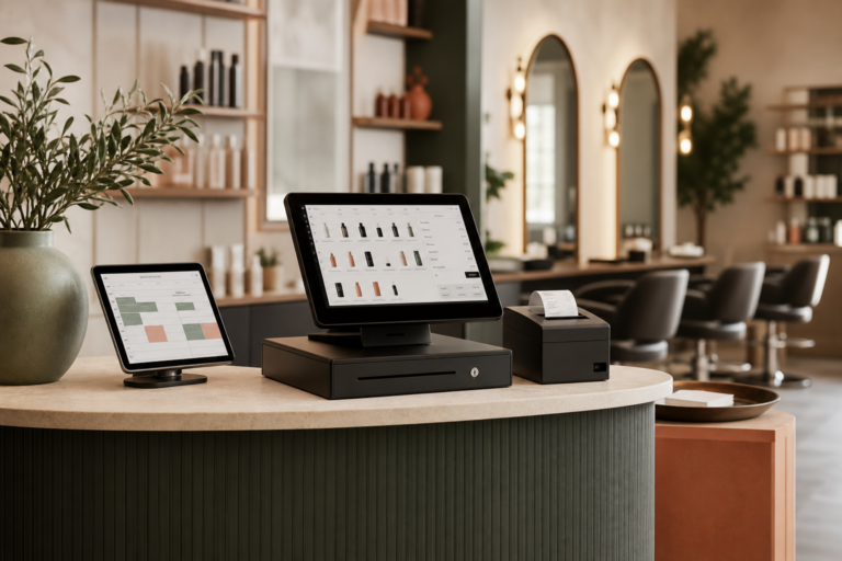 Digitale Kassen-Branchenlösung an der Salonrezeption