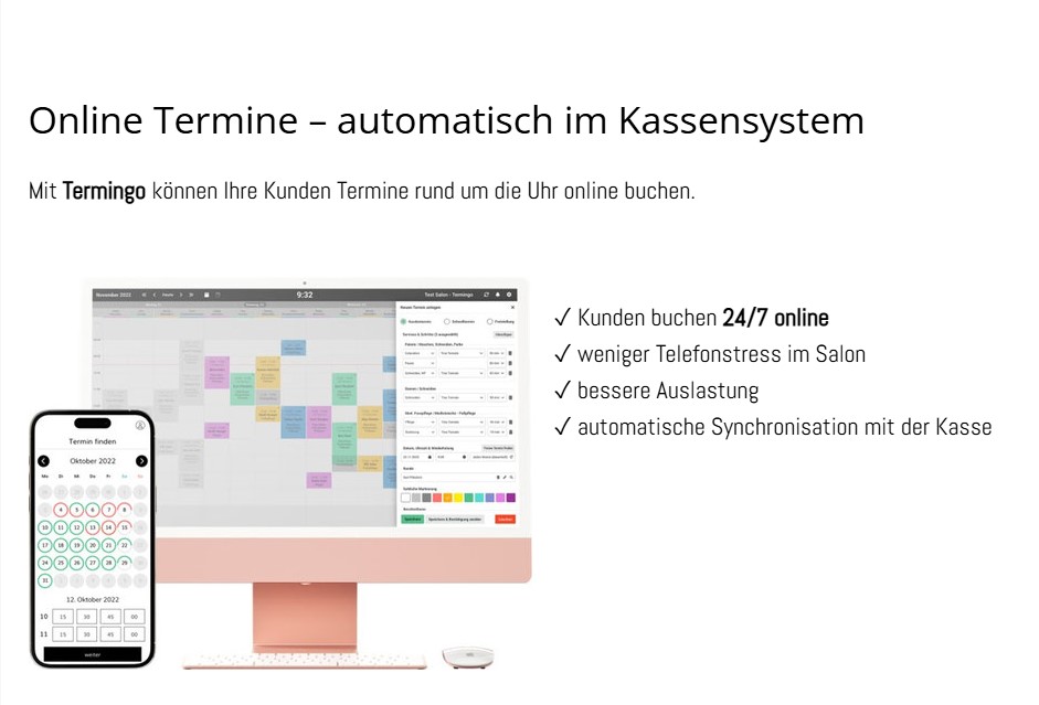 Coiffeur Next und TerminGo für automatische Online-Termine