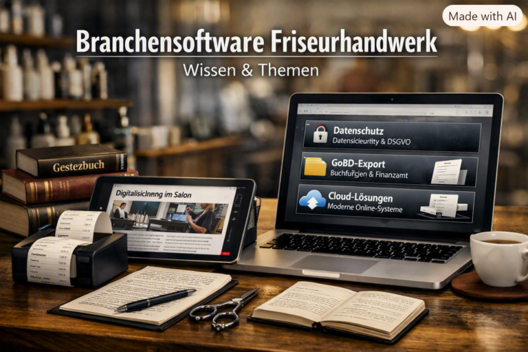 Kassensoftware im Friseursalon mit Datenschutz, GoBD-Export und Cloud-Lösungen